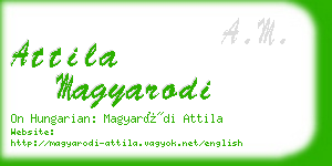 attila magyarodi business card